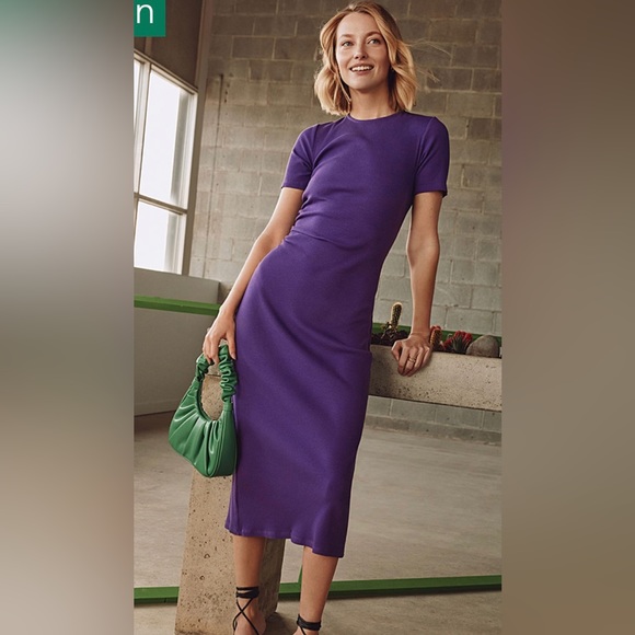 Ribbed jersey sheath dress - Picture 1 of 6